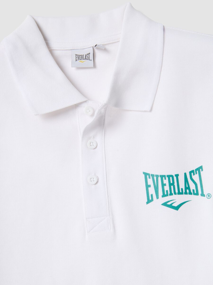 Short-sleeved pure cotton white polo shirt_5