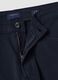 Blue regular-fit stretch cotton twill trousers_1