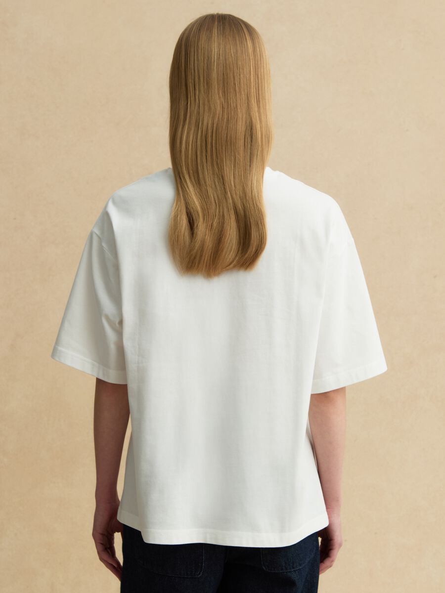 White pure cotton regular-fit T-shirt with broderie anglaise embroidery_4
