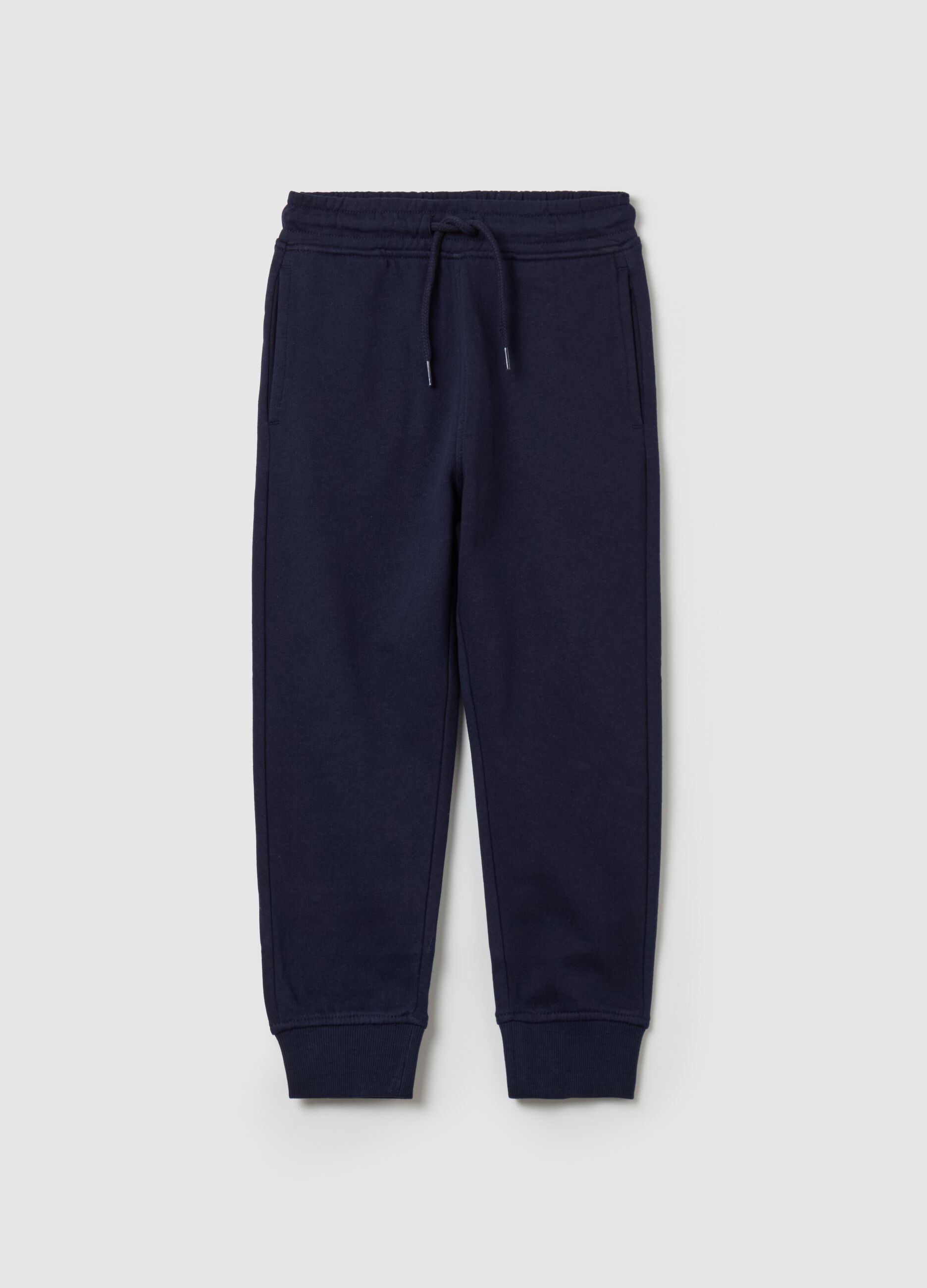 Joggers in organic cotton with drawstring