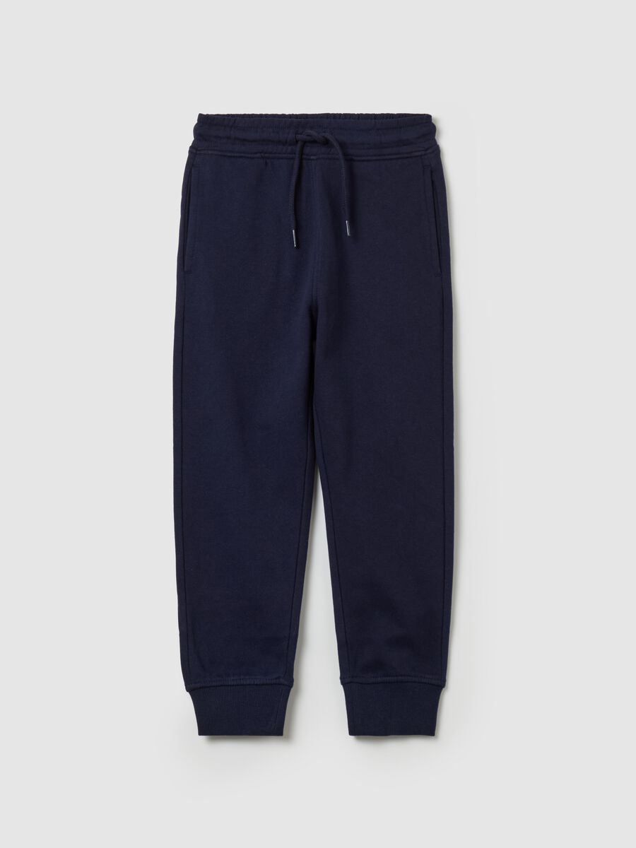Joggers in organic cotton with drawstring_0