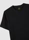 Black cotton regular fit T-shirt_5
