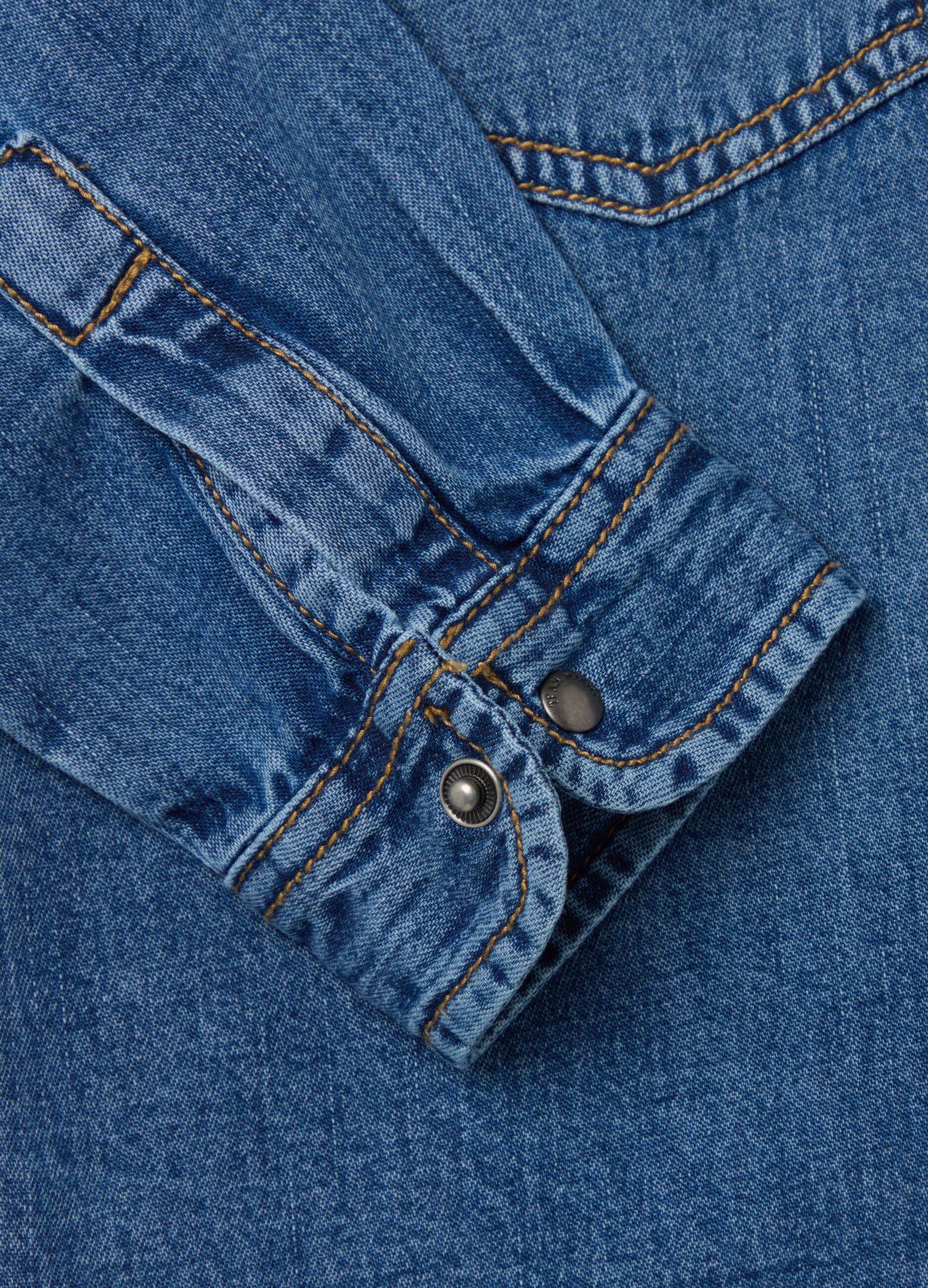 Denim shirt with pockets