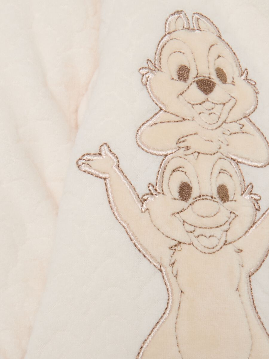 Beige baby romper with hood and zip_2