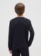 Boys' black long sleeve t-shirt in pure cotton regular fit_1