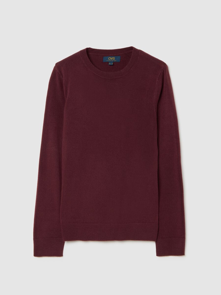 Maglia a girocollo rosso regular fit_4