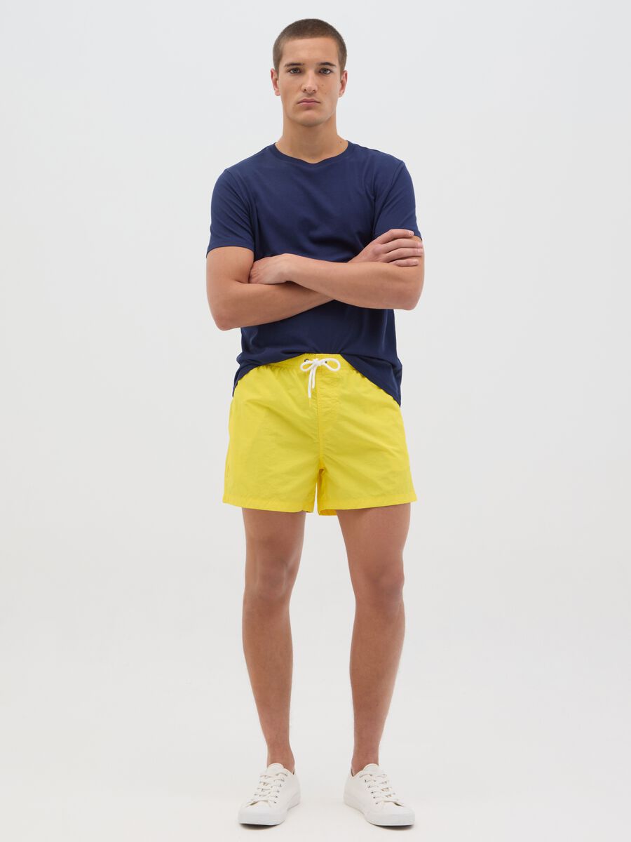 Yellow Ovs Swim Shorts_0