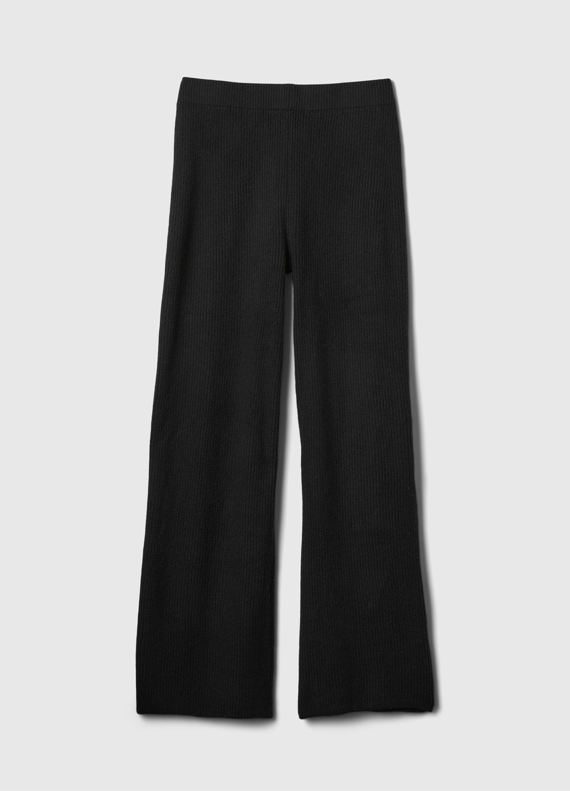 Ribbed wide-leg trousers