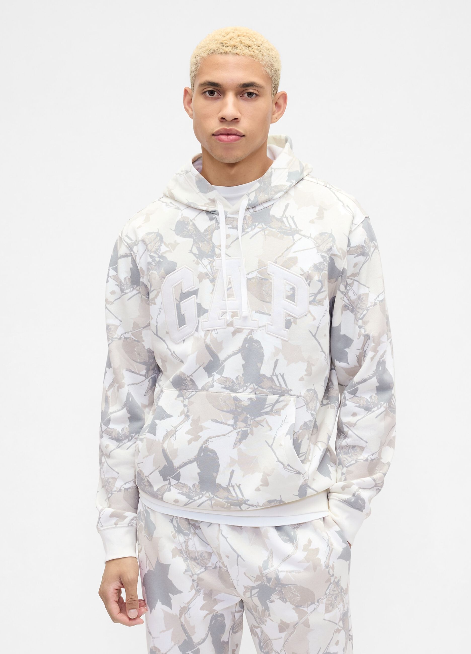 Felpa multicolor con cappuccio e logo