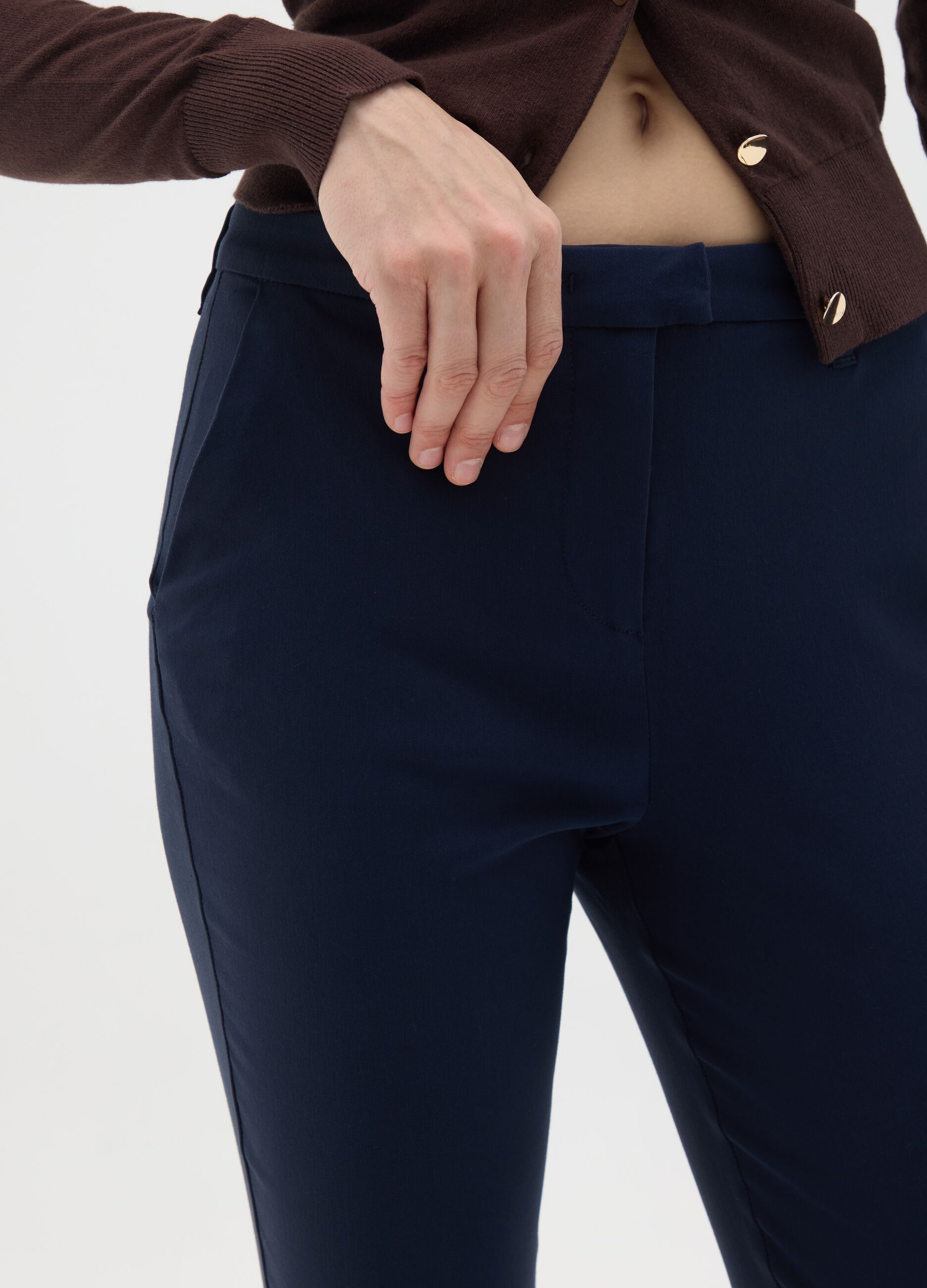 Slim Fit Blue Blend Trousers