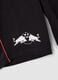 Black cotton-blend sports shorts, regular fit_1