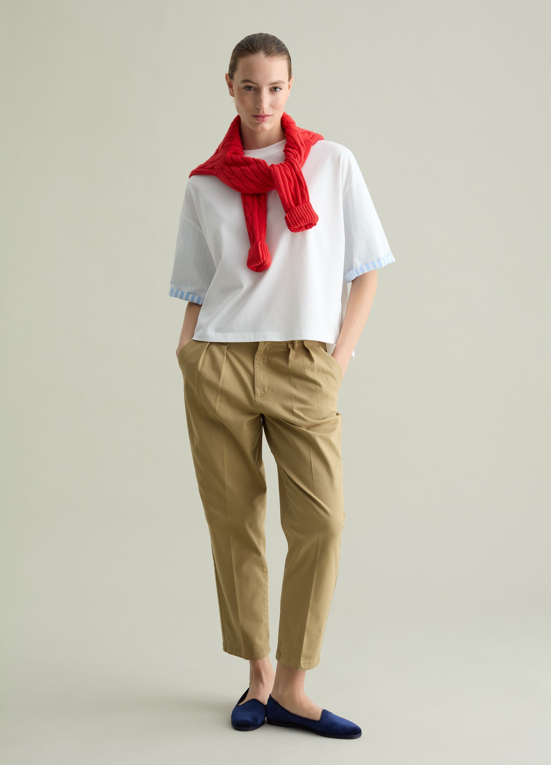 Oversized T-shirt with contrasting detail