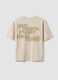 T-shirt in puro cotone beige oversize per ragazzi_4