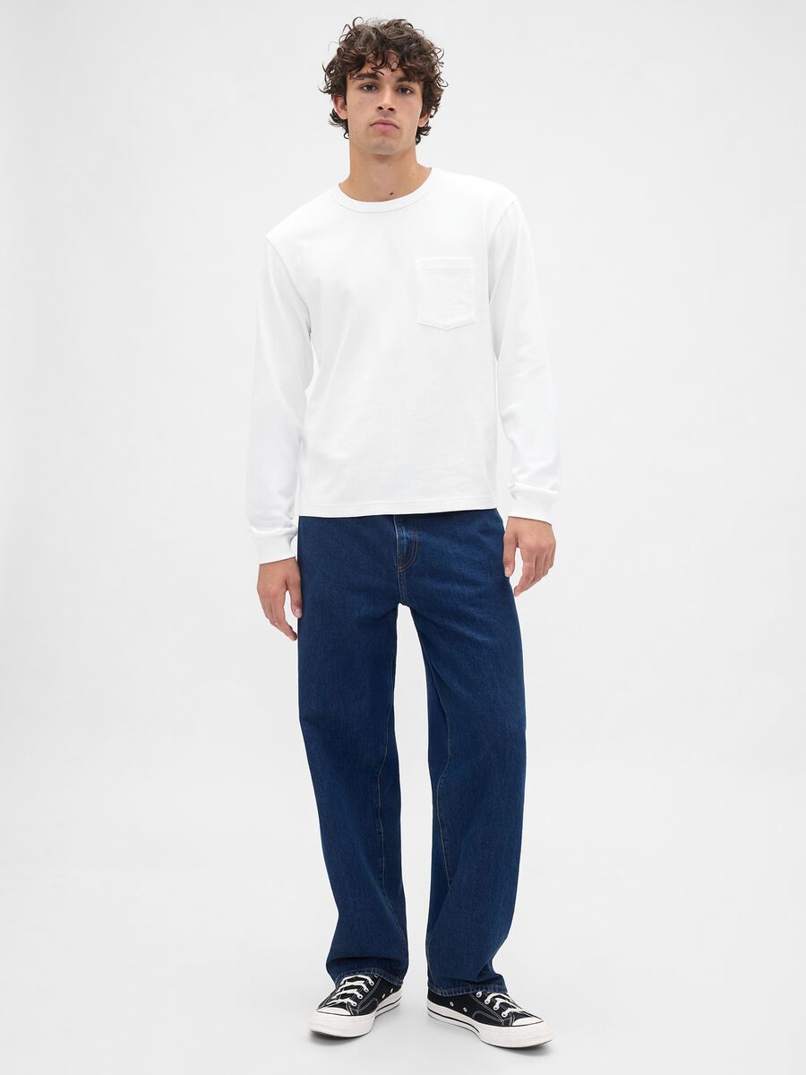 White Cotton Long Sleeve Top_2