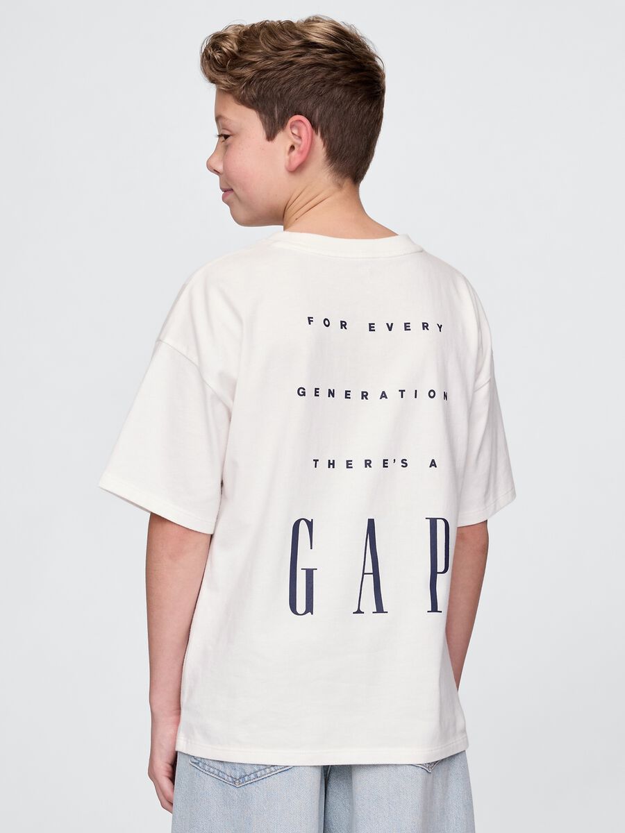 White pure cotton T-shirt GAP Kids_1