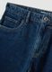 Blue denim Bermuda shorts in cotton blend, regular fit_5