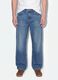 Jeans denim blu in puro cotone loose fit_2