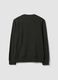 Black crew-neck cotton-blend sweatshirt, regular fit_5