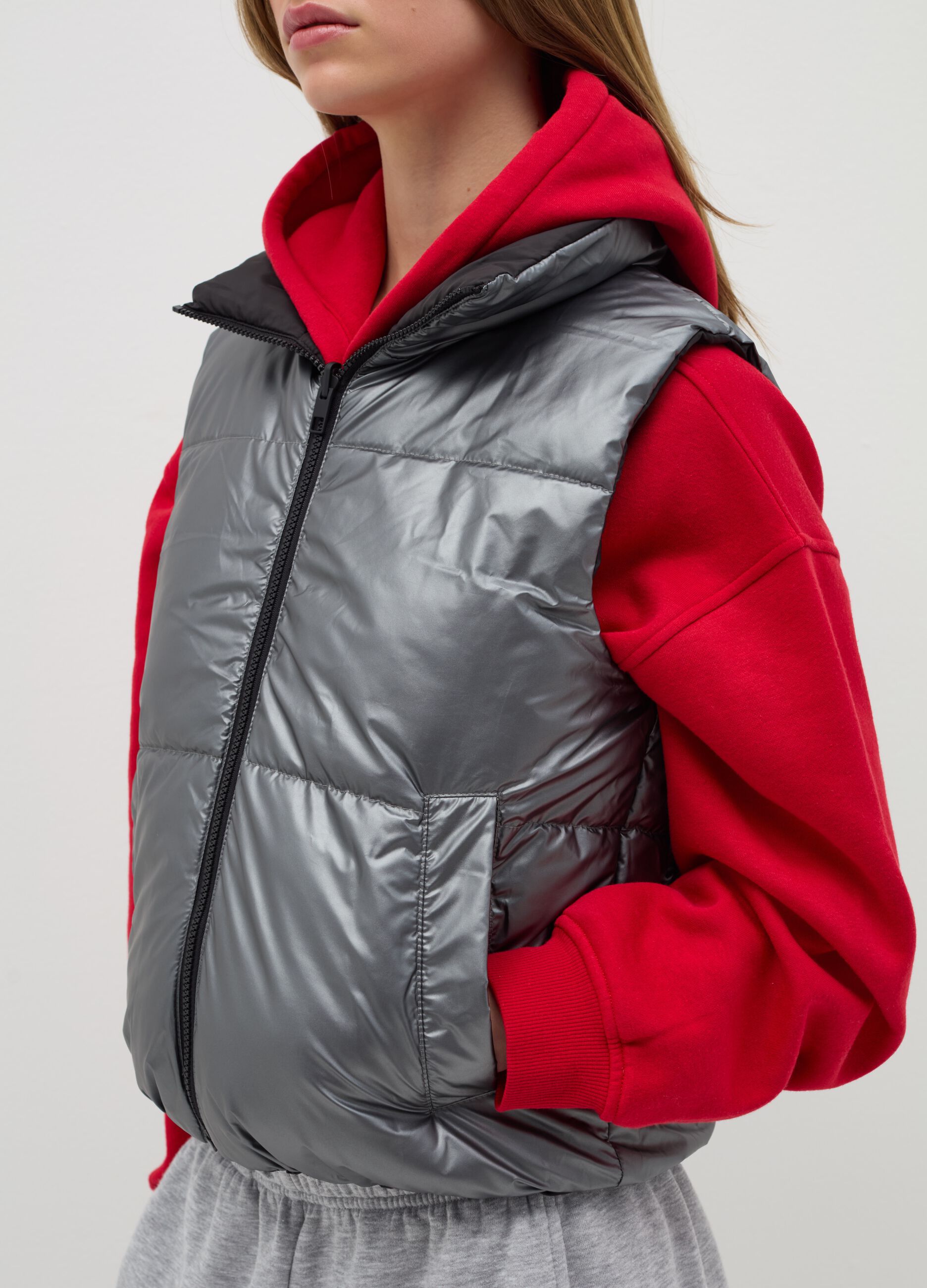 Quilted reversible gilet
