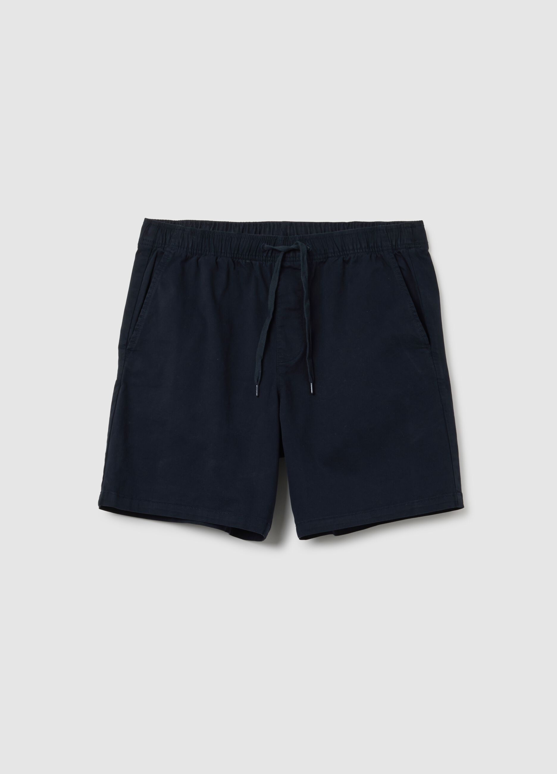 Stretch cotton Bermuda joggers