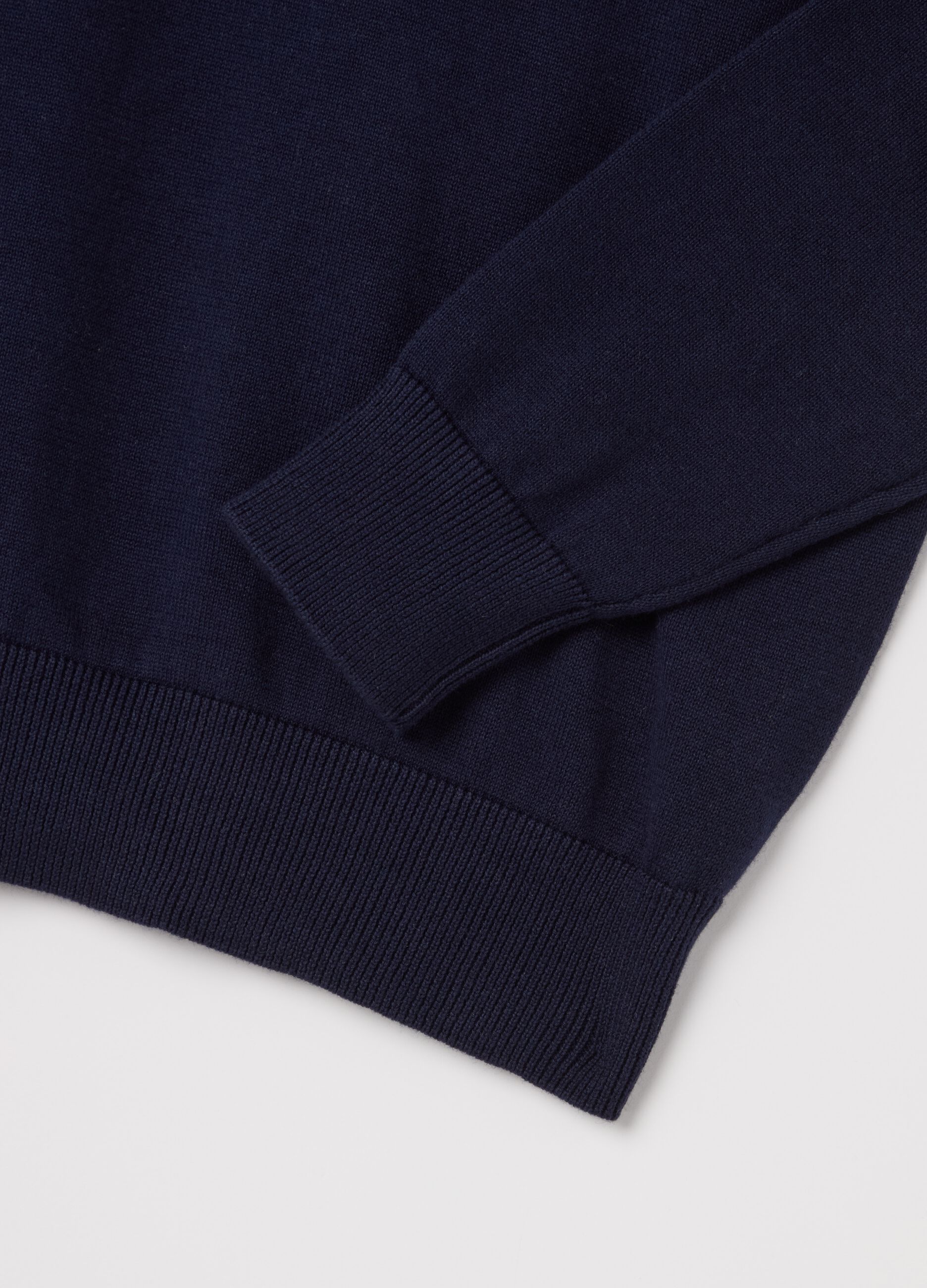 Pullover in cotone tinta unita 