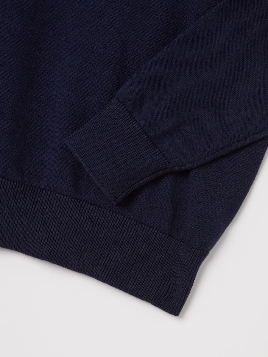 Solid colour cotton pullover_3