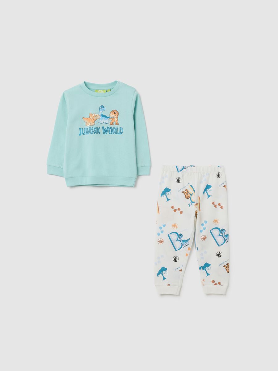 Pigiama da bambino in puro cotone con stampa Jurassic World_0