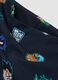 Sciarpa blu notte in cotone elasticizzato con stampa Teen Titans_1