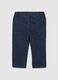 Black regular fit pure cotton baby trousers_1