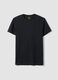 Black pure cotton short sleeve T-shirt regular fit_4