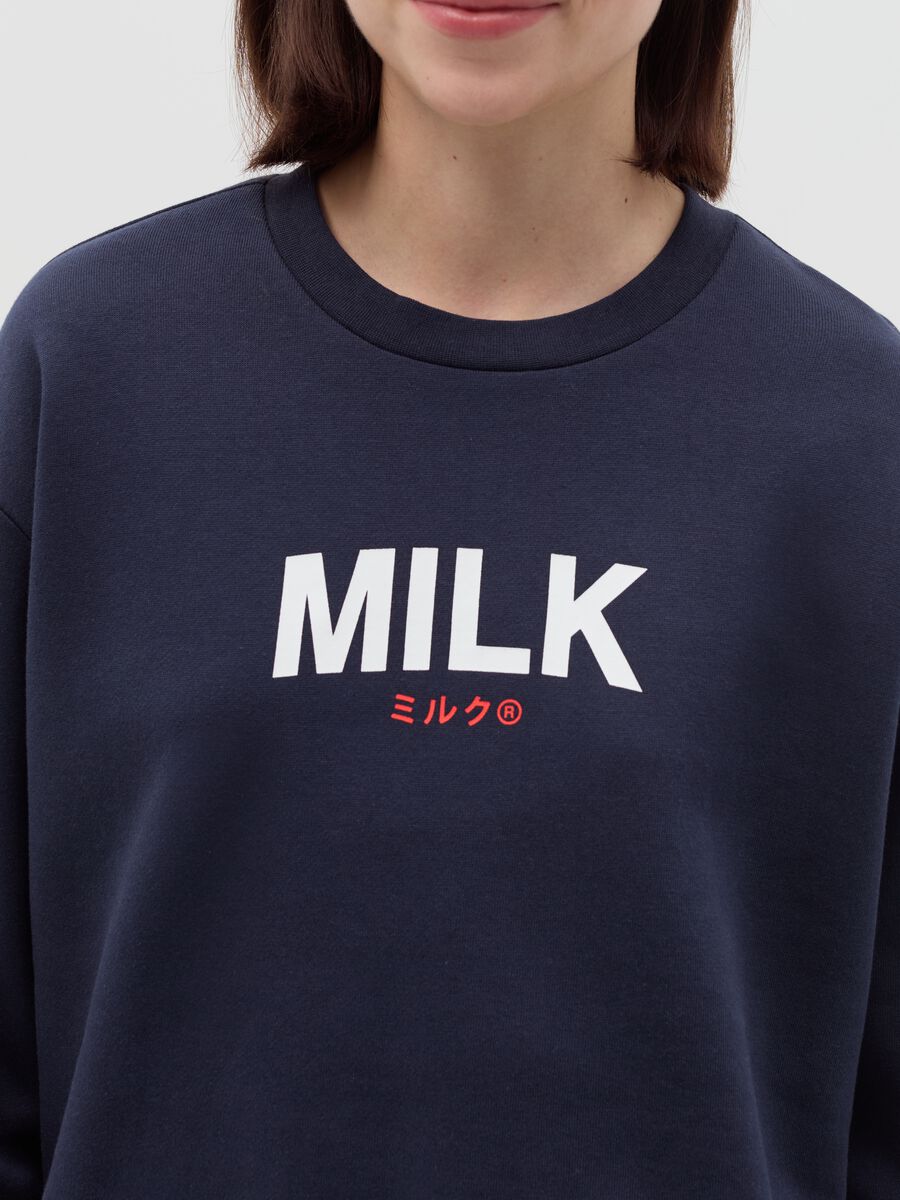 Cropped-fit sweatshirt with round neck_3