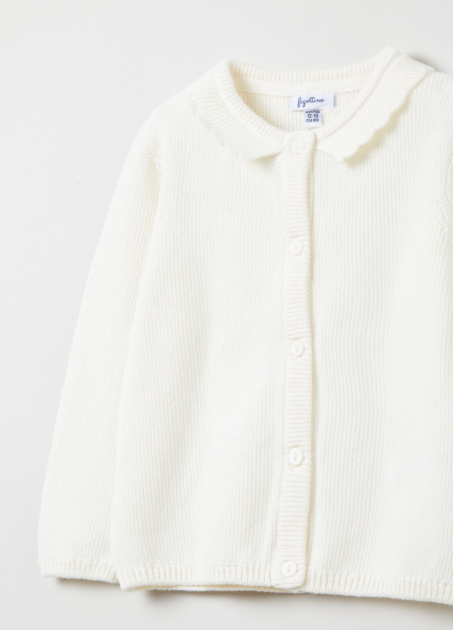 Cardigan in cotone con colletto_2