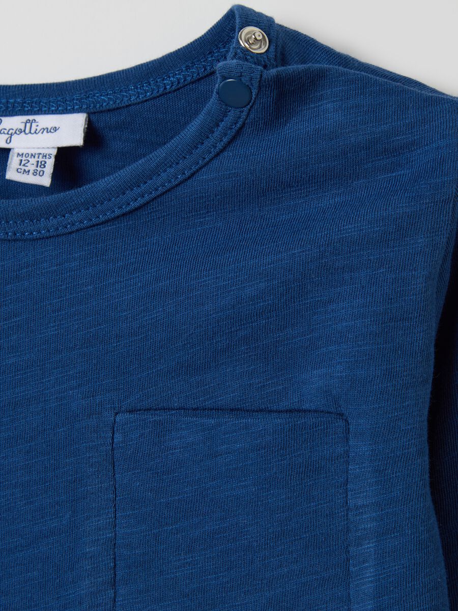 Cotton T-shirt with pocket and long sleeves_2