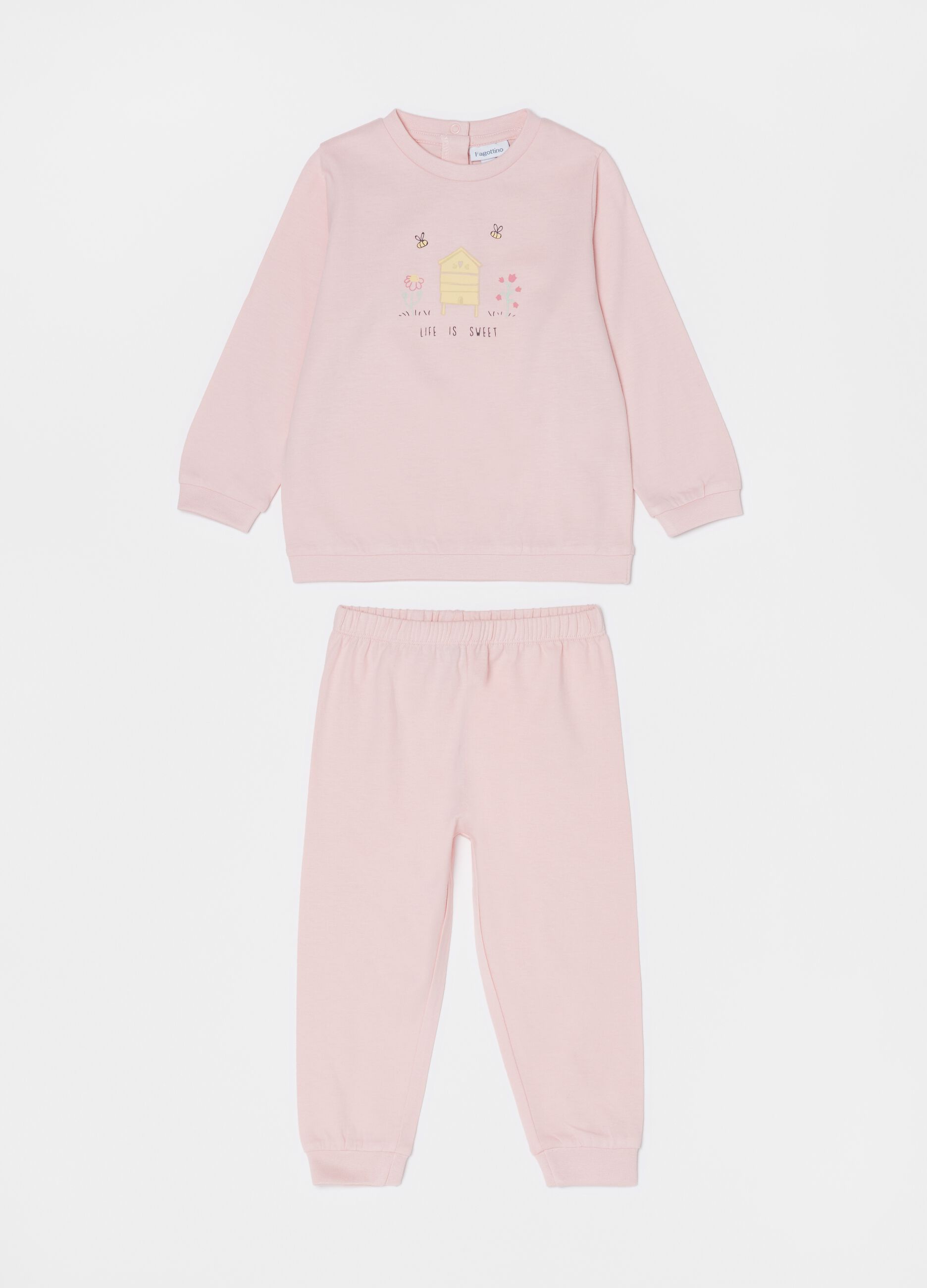 100% cotton pyjamas with bees print