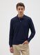 Men's Regular Fit Blue Cotton Polo Shirt_0