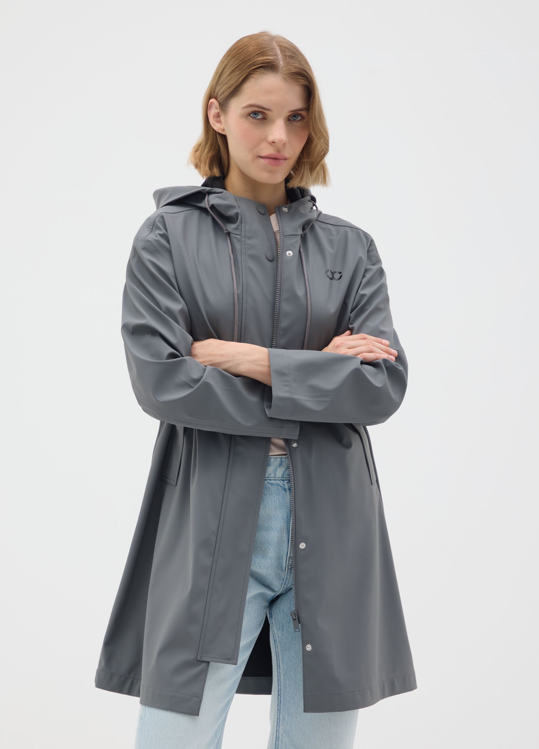 Grey Regular Fit Jacket