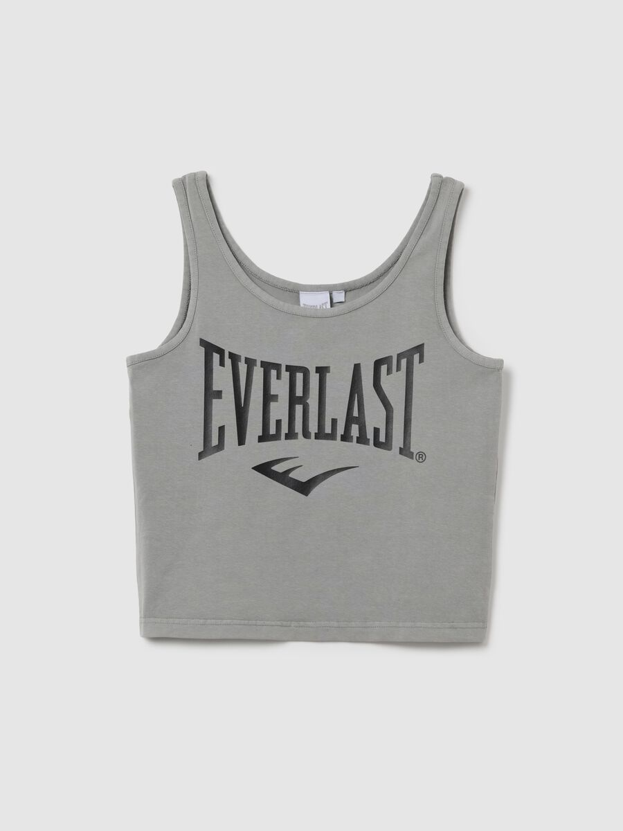 Grey Everlast Stretch Cotton Sports Tank_0