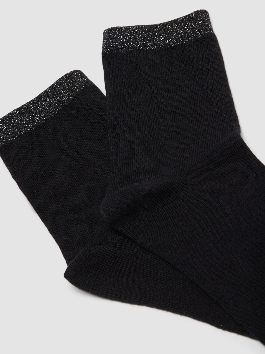 2-pack of black organic cotton-blend socks with pattern_2