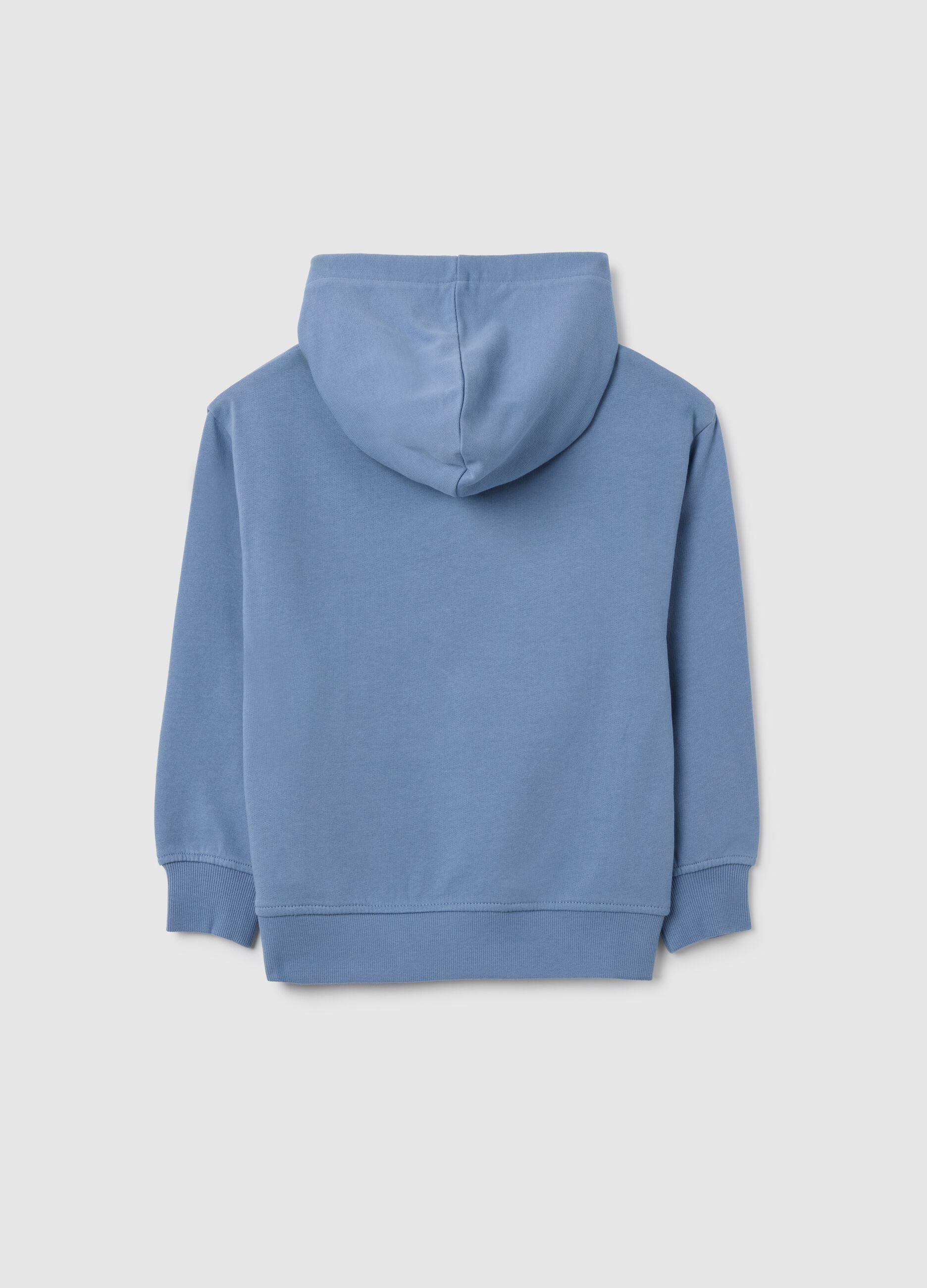 Regular fit light blue children's sweatshirt in pure cotton