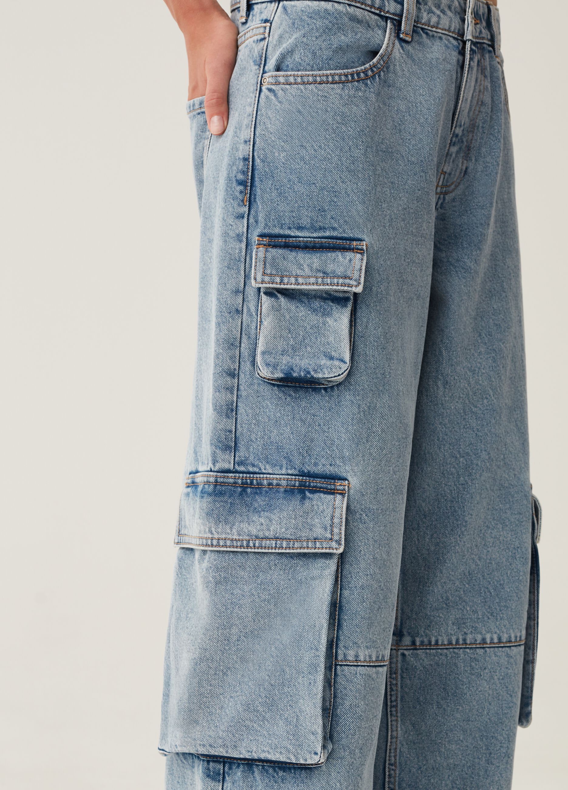 Jeans cargo wide leg_3