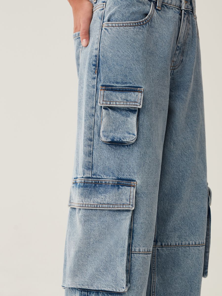 Jeans cargo wide leg_3