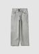 Grey pure cotton denim jeans with elasticated waist for boys, skater fit_3