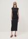 Black fitted maxi dress in stretch fabric_0