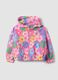 Giubbotto antipioggia multicolor imbottito con fantasia floreale per bambina_0