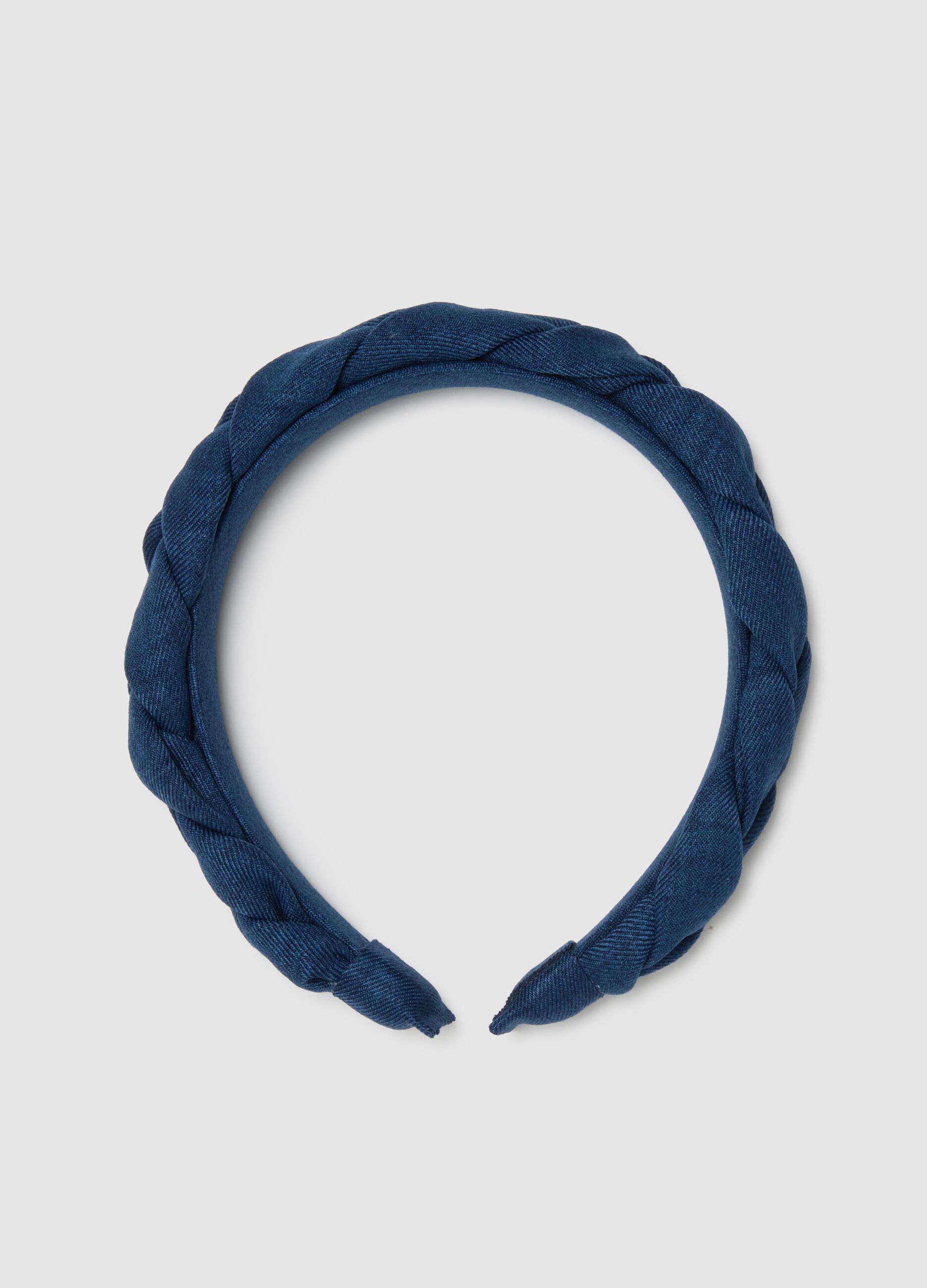 Braided Pure Cotton Blue Hairband
