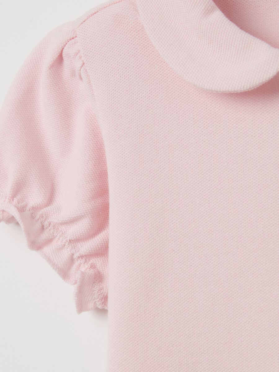 Piquet polo shirt with rounded collar_2