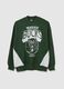 Green cotton blend sweatshirt with regular fit and Milwaukee Bucks print_4
