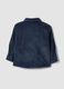 Blue ribbed shacket with buttons and classic collar_1
