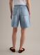 Shorts azzurri in denim in puro cotone wide leg_2