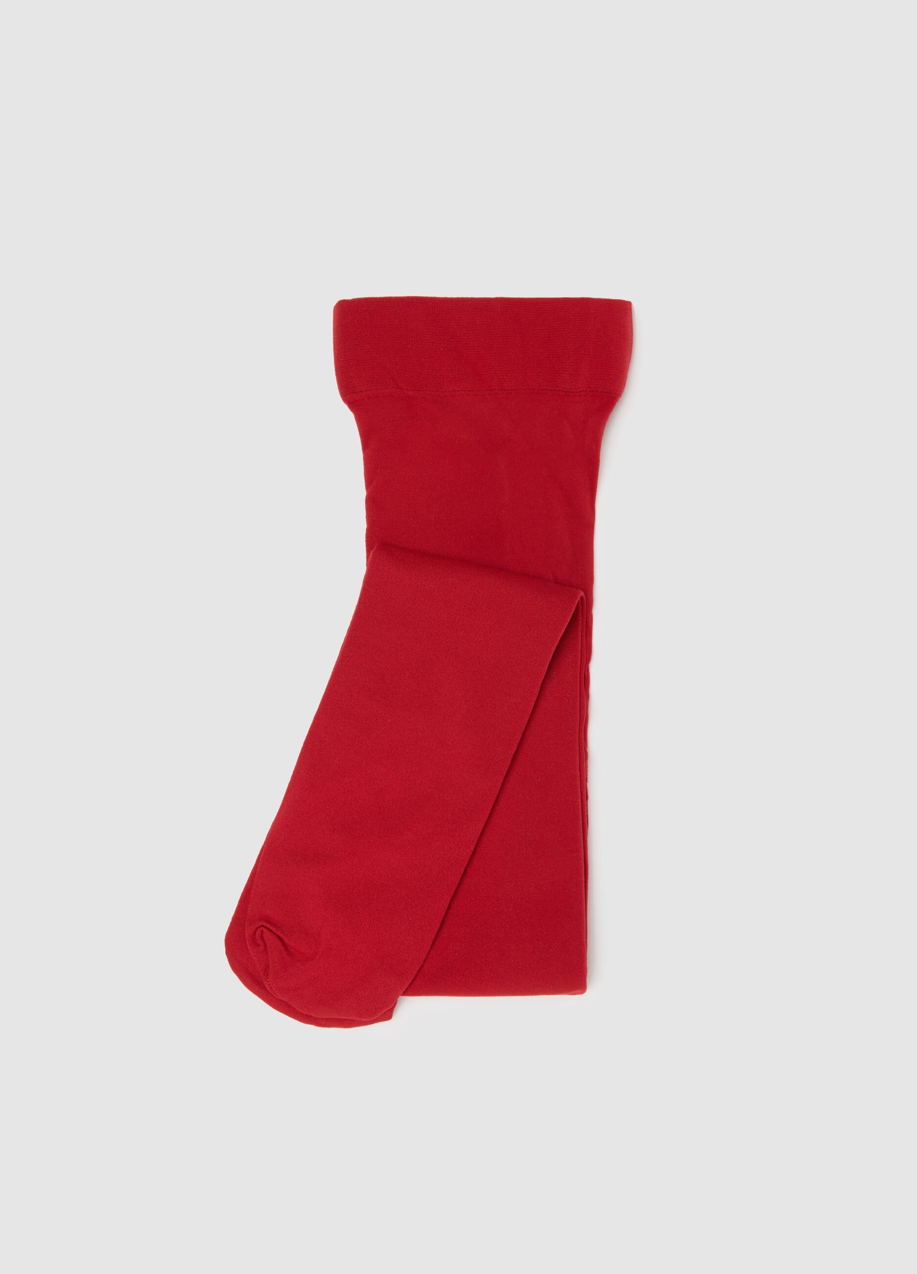 Girls' Red Stretch Tights